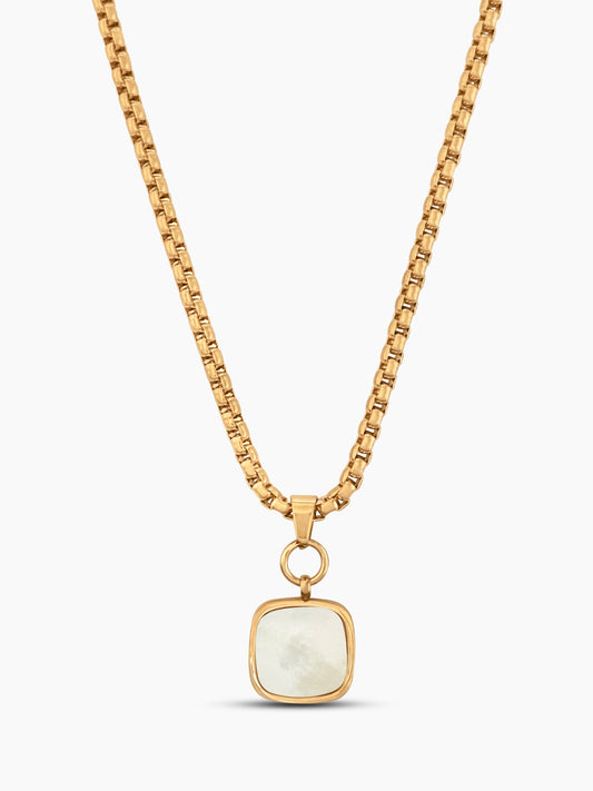 Mother Of Pearl Pendant Chain Necklace