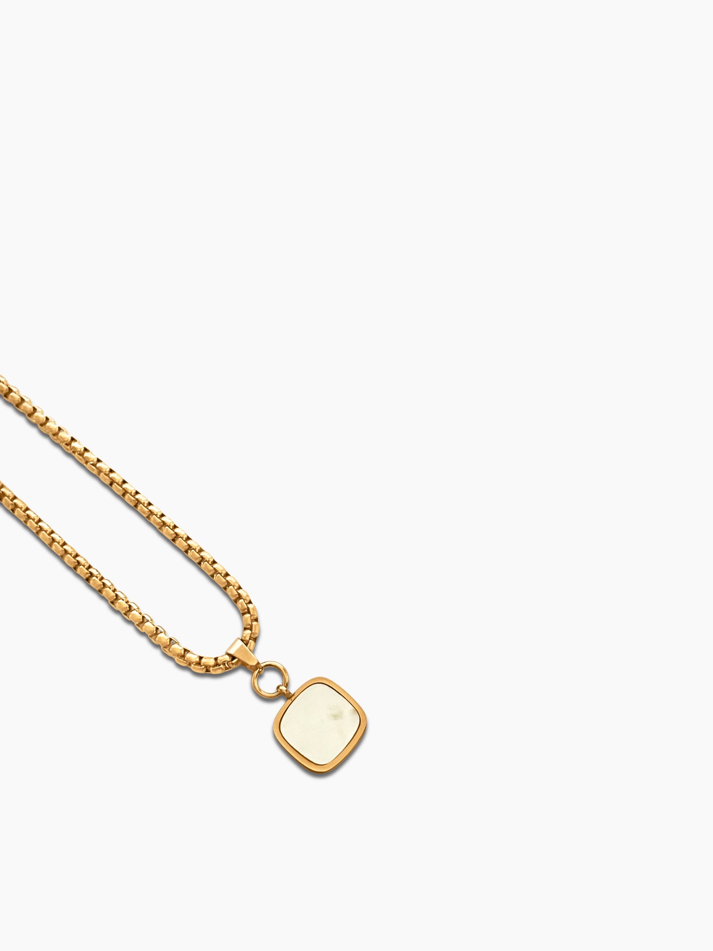 Mother Of Pearl Pendant Chain Necklace